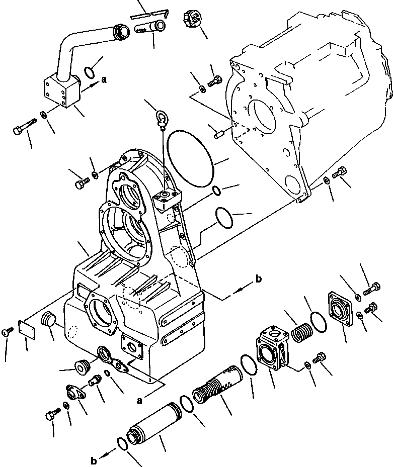 Схема запчастей Komatsu WA420-1LC - FIG NO. ТРАНСМИССИЯ КОРПУС ПЕРЕДАЧИ ГИДРОТРАНСФОРМАТОР И ТРАНСМИССИЯ