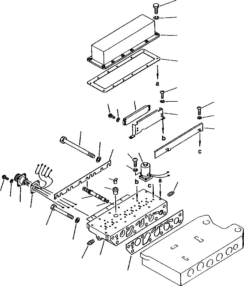 Схема запчастей Komatsu WA420-1LC - FIG NO. ТРАНСМИССИЯ СОЛЕНОИД УПРАВЛЯЮЩ. КЛАПАН ГИДРОТРАНСФОРМАТОР И ТРАНСМИССИЯ