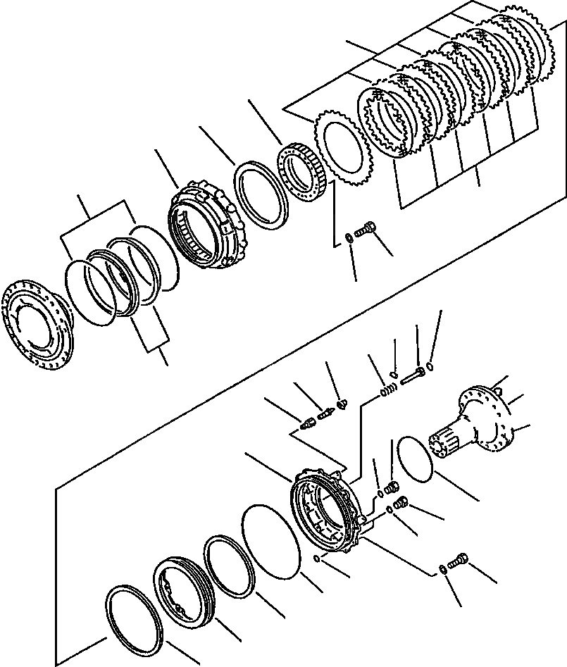 Схема запчастей Komatsu WA420-1LC - FIG NO. ЗАДН. МОСТ КОЛЕСН. ТОРМОЗ ВЕДУЩ. ВАЛ, МОСТS КОЛЕСА & ТОРМОЗ. СИСТЕМАS