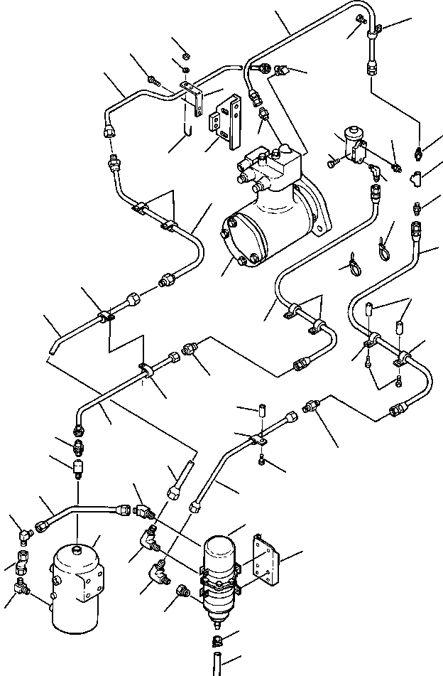 Схема запчастей Komatsu WA420-1LC - FIG NO. ВОЗДУХОВОД КОМПРЕССОР - ВЛАГООТДЕЛИТЕЛЬ - WET БАК ВЕДУЩ. ВАЛ, МОСТS КОЛЕСА & ТОРМОЗ. СИСТЕМАS