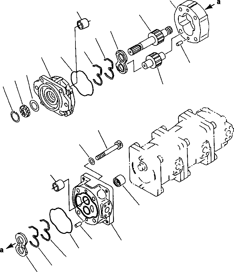 Схема запчастей Komatsu WA420-1LC - FIG NO. ГИДР. НАСОС. ПОГРУЗ. И НАСОС РУЛЕВ. УПРАВЛ-Я - SAR 8 УПРАВЛ-Е РАБОЧИМ ОБОРУДОВАНИЕМ