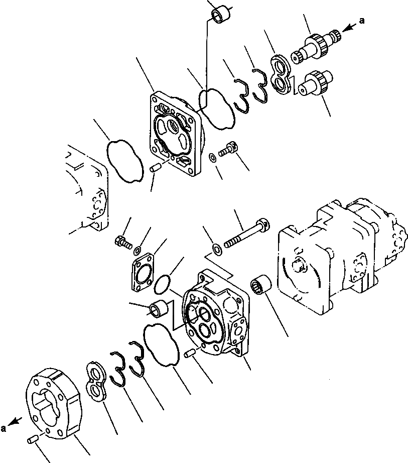 Схема запчастей Komatsu WA420-1LC - FIG NO. ГИДР. НАСОС. ПОГРУЗ. И НАСОС РУЛЕВ. УПРАВЛ-Я - SAR УПРАВЛ-Е РАБОЧИМ ОБОРУДОВАНИЕМ