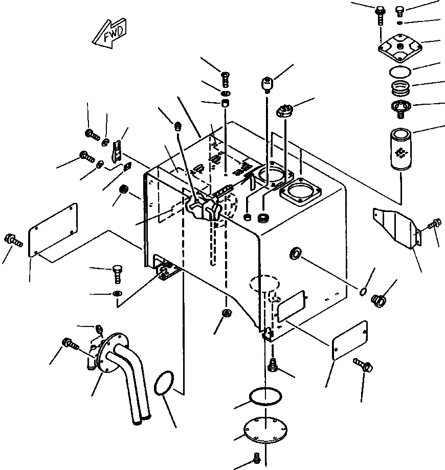 Схема запчастей Komatsu WA420-1LC - FIG NO. ГИДР. БАК. УПРАВЛ-Е РАБОЧИМ ОБОРУДОВАНИЕМ