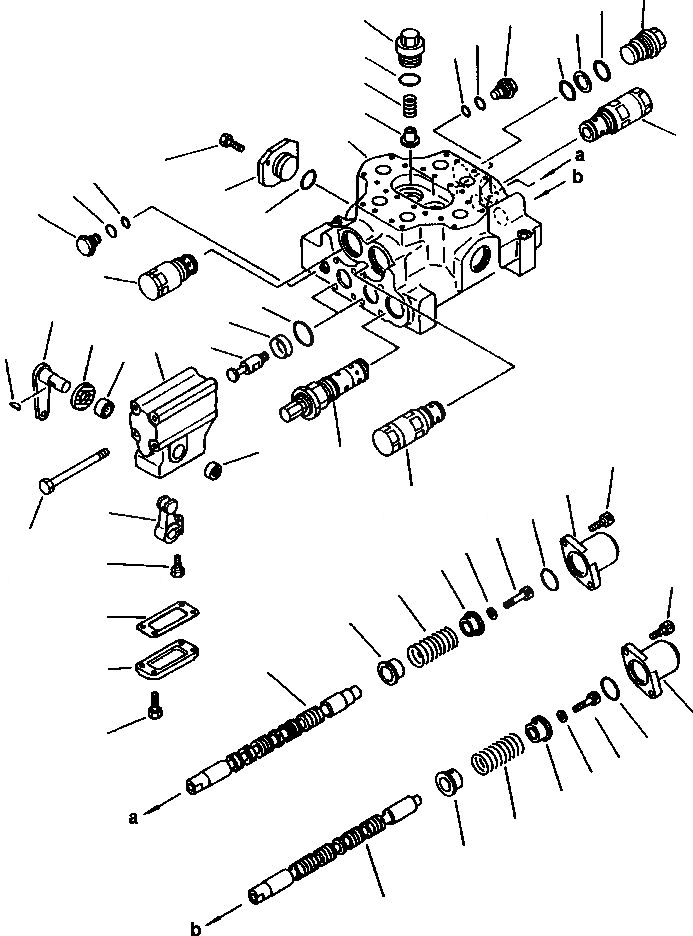 Схема запчастей Komatsu WA420-1LC - FIG NO. ОБОРУД-Е УПРАВЛЯЮЩ. КЛАПАН TWO-СЕКЦ. УПРАВЛ-Е РАБОЧИМ ОБОРУДОВАНИЕМ