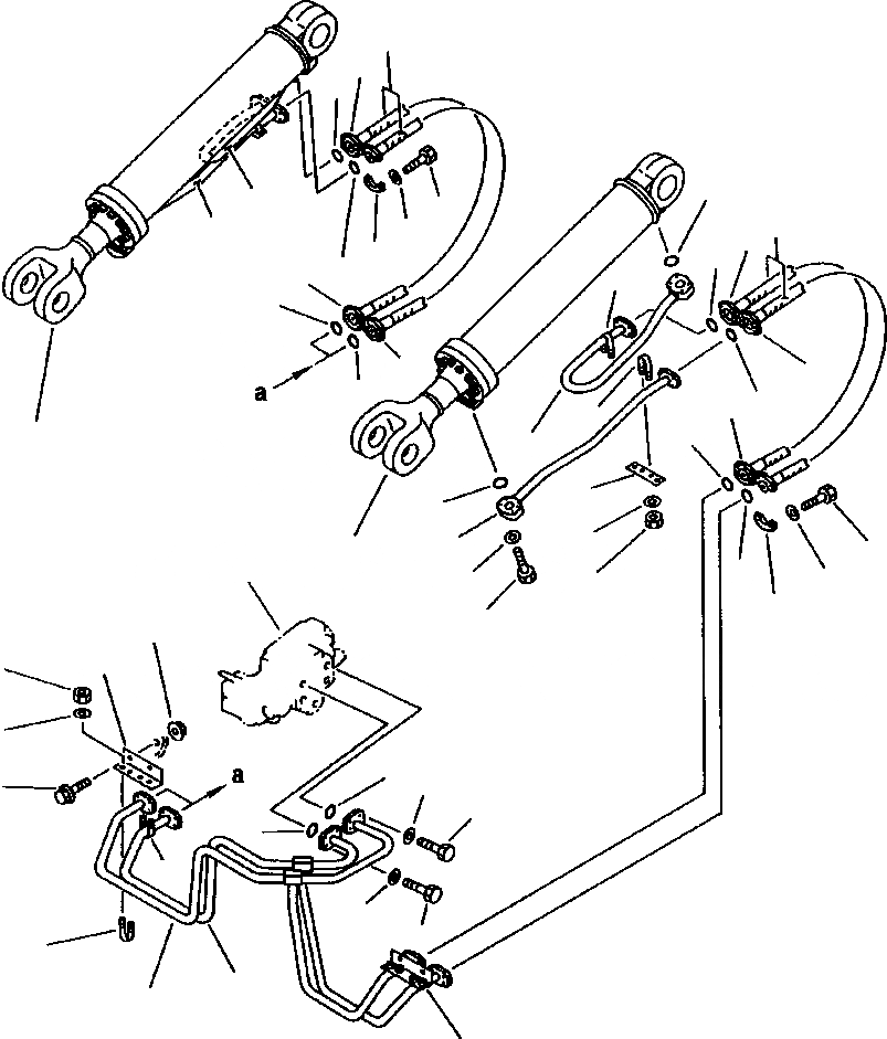 Схема запчастей Komatsu WA420-1LC - FIG NO. ГИДРОЛИНИЯ ГИДРОЦИЛИНДР ПОДЪЕМА УПРАВЛ-Е РАБОЧИМ ОБОРУДОВАНИЕМ