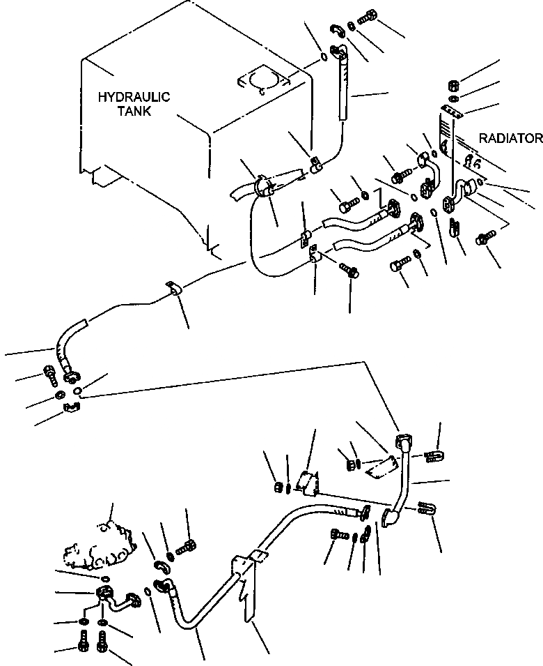 Схема запчастей Komatsu WA420-1LC - FIG NO. ГИДРОЛИНИЯ ЛИНИЯ ОХЛАЖДЕНИЯ УПРАВЛ-Е РАБОЧИМ ОБОРУДОВАНИЕМ