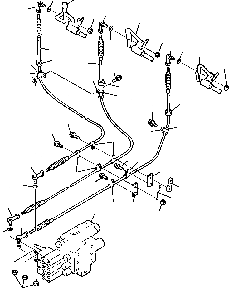 Схема запчастей Komatsu WA420-1LC - FIG NO. ОБОРУД-Е МЕХАНИЗМ РЫЧАГА. MACHINES С THREE-СЕКЦ. УПРАВЛЯЮЩ. КЛАПАН УПРАВЛ-Е РАБОЧИМ ОБОРУДОВАНИЕМ