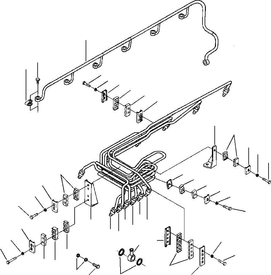 Схема запчастей Komatsu WA420-1LC - ТОПЛИВН. ТРУБЫ ТОПЛИВН. СИСТЕМА