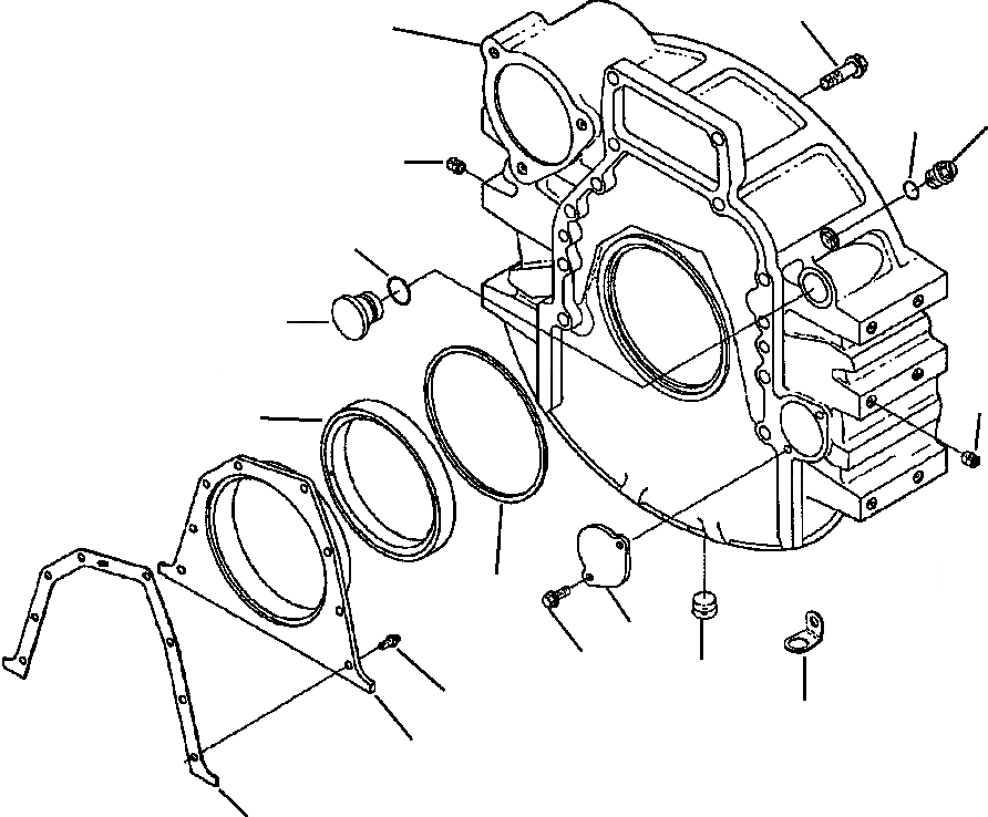 Схема запчастей Komatsu WA420-1LC - КАРТЕР МАХОВИКА БОЛТ КРЕПЛЕНИЕ КРЕПЛЕНИЕ ДВИГАТЕЛЯ