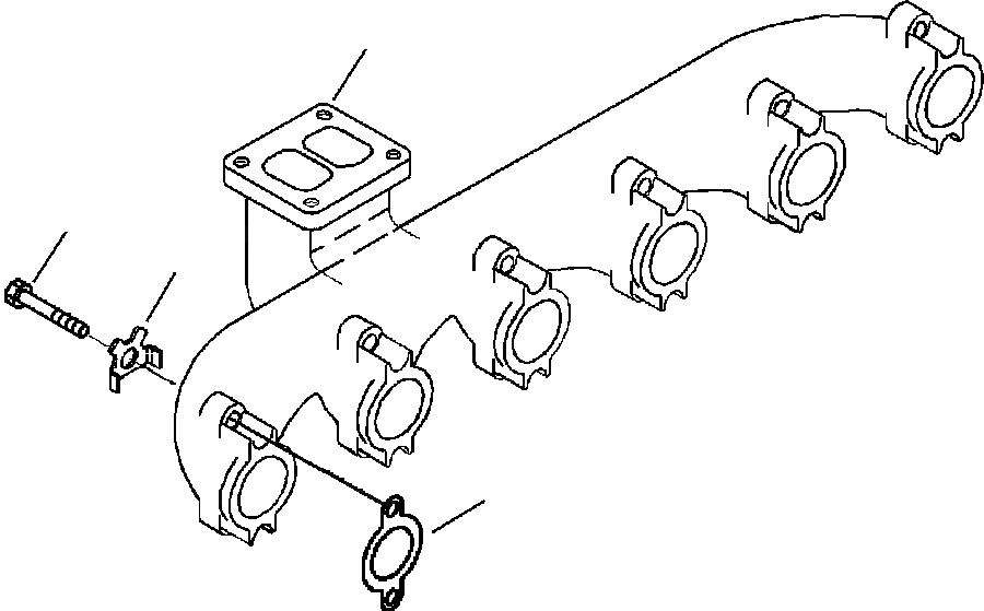 Схема запчастей Komatsu WA420-3L - FIG. A8-AA ВЫПУСКНОЙ КОЛЛЕКТОР ДВИГАТЕЛЬ
