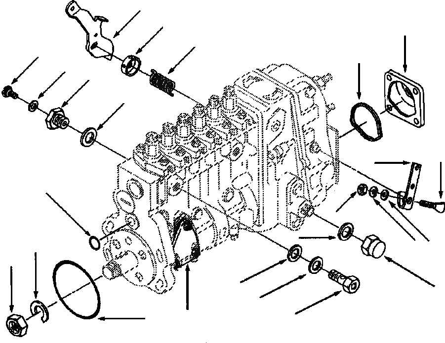 Схема запчастей Komatsu WA420-3L - FIG. A-AA8 ТОПЛИВН. НАСОС ЗАПЧАСТИ ДЛЯ ОБСЛУЖ-Я ДВИГАТЕЛЬ