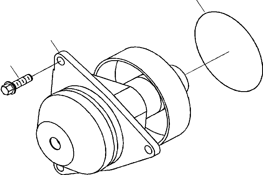 Схема запчастей Komatsu WA420-3L - FIG. A-AA ВОДЯНАЯ ПОМПА ДВИГАТЕЛЬ
