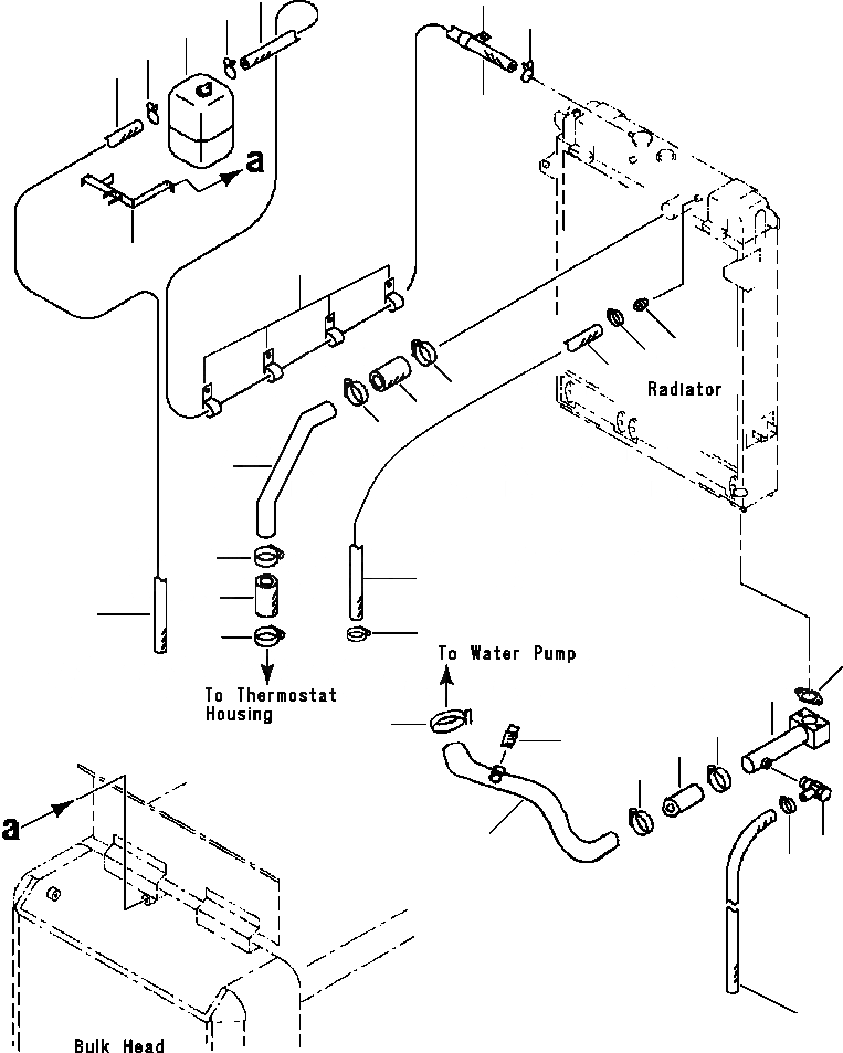 Схема запчастей Komatsu WA420-3L - FIG. C-A СИСТЕМА ТРУБ РАДИАТОРА СИСТЕМА ОХЛАЖДЕНИЯ