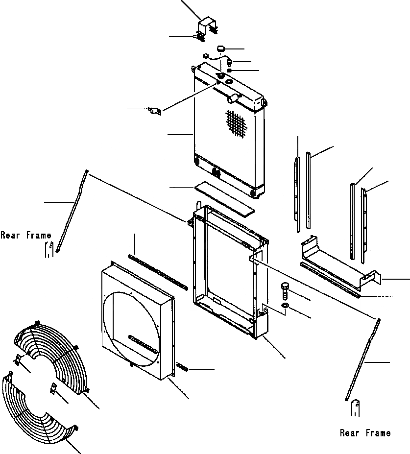 Схема запчастей Komatsu WA420-3L - FIG. C-A РАДИАТОР И КРЕПЛЕНИЕ СИСТЕМА ОХЛАЖДЕНИЯ