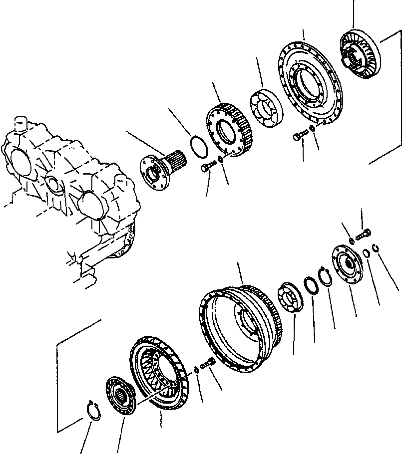 Схема запчастей Komatsu WA420-3L - FIG. F-A ГИДРОТРАНСФОРМАТОР СИЛОВАЯ ПЕРЕДАЧА И КОНЕЧНАЯ ПЕРЕДАЧА