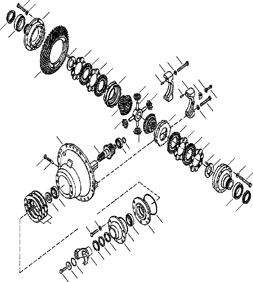 Схема запчастей Komatsu WA420-3L - FIG. F-A ПЕРЕДНИЙ МОСТ - САМОБЛОКИР. ДИФФЕРЕНЦ. - EARLIER ВЕРСИЯ СИЛОВАЯ ПЕРЕДАЧА И КОНЕЧНАЯ ПЕРЕДАЧА
