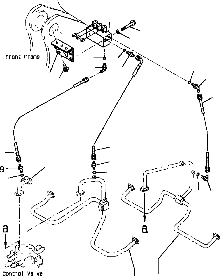 Схема запчастей Komatsu WA420-3L - FIG. H-A ГИДРОЛИНИЯ - E.C.S.S. - ДРЕНАЖН. ГИДРАВЛИКА