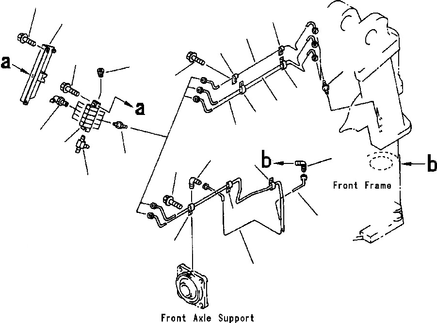 Схема запчастей Komatsu WA420-3L - FIG. J7-7A СМАЗ. СИСТЕМА - АВТОМАТИЧ. - ПЕРЕДН. РАМА ПАЛЕЦLANE ОСНОВНАЯ РАМА И ЕЕ ЧАСТИ