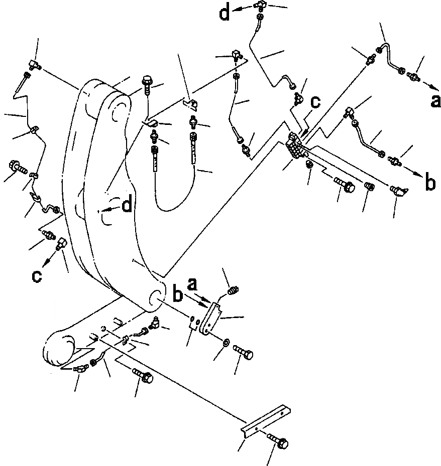 Схема запчастей Komatsu WA420-3L - FIG. J7-A СМАЗ. СИСТЕМА - АВТОМАТИЧ. - КОЛЕНЧАТЫЙ РЫЧАГ ЛИНИЯ ОСНОВНАЯ РАМА И ЕЕ ЧАСТИ