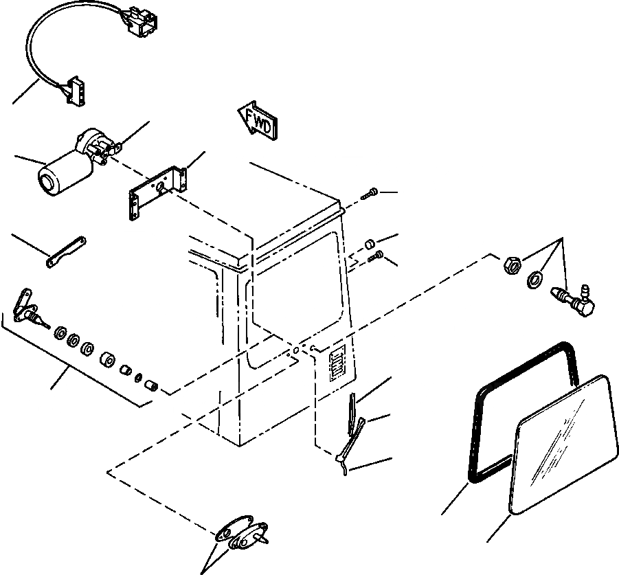 Схема запчастей Komatsu WA420-3L - FIG. K-7A КАБИНА ROPS - ЗАДН. СТЕКЛА И ДВОРНИКИ КАБИНА ОПЕРАТОРА И СИСТЕМА УПРАВЛЕНИЯ