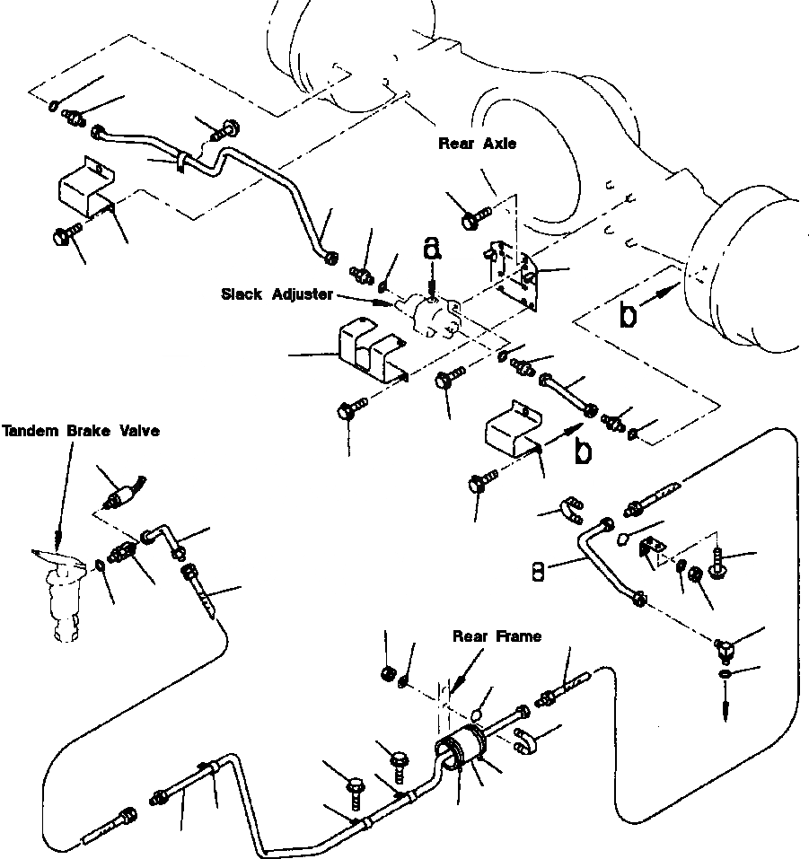 Схема запчастей Komatsu WA420-3L - FIG. K7-A ТОРМОЗ. МАСЛОПРОВОДЯЩАЯ ЛИНИЯ - ЗАДН. ТОРМОЗН. ГИДРОЛИНИЯ КАБИНА ОПЕРАТОРА И СИСТЕМА УПРАВЛЕНИЯ