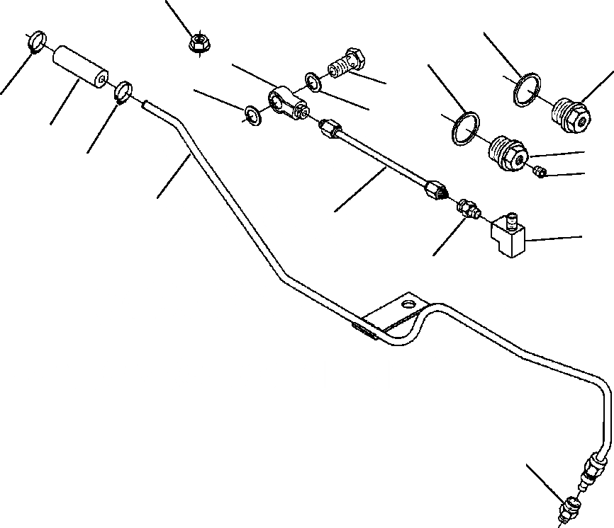 Схема запчастей Komatsu WA420-3MC - FIG. A-8A ВОЗД. УПРАВЛ-Е ПОДАЧ. ТОПЛИВА (AFC) ТРУБЫ - ONE ШЛАНГИ СОЕДИН-Е ДВИГАТЕЛЬ