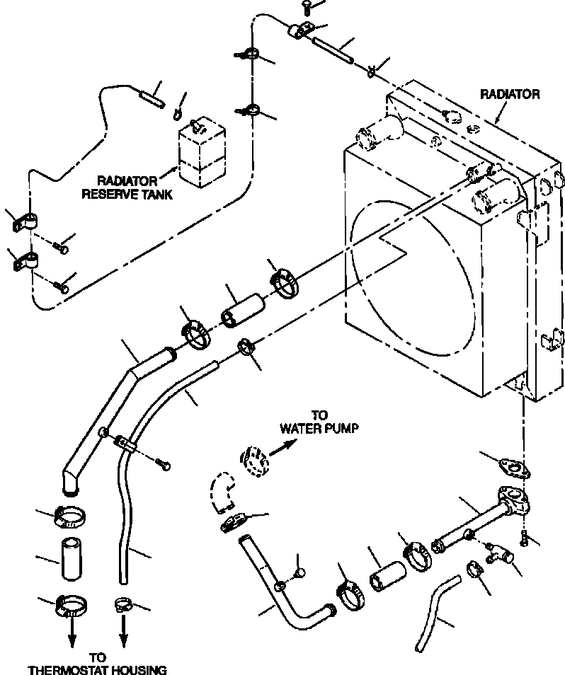 Схема запчастей Komatsu WA420-3MC - FIG. C-A СИСТЕМА ТРУБ РАДИАТОРА СИСТЕМА ОХЛАЖДЕНИЯ