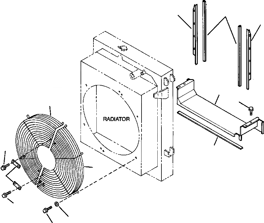 Схема запчастей Komatsu WA420-3MC - FIG. C-A РЕШЕТКА ВЕНТИЛЯТОРА РАДИАТОРА И УПЛОТНЕНИЕ СИСТЕМА ОХЛАЖДЕНИЯ