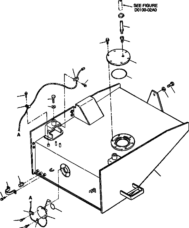 Схема запчастей Komatsu WA420-3MC - FIG. D-A ТОПЛИВН. БАК. ДАТЧИК ТОПЛИВН. БАК. AND КОМПОНЕНТЫ