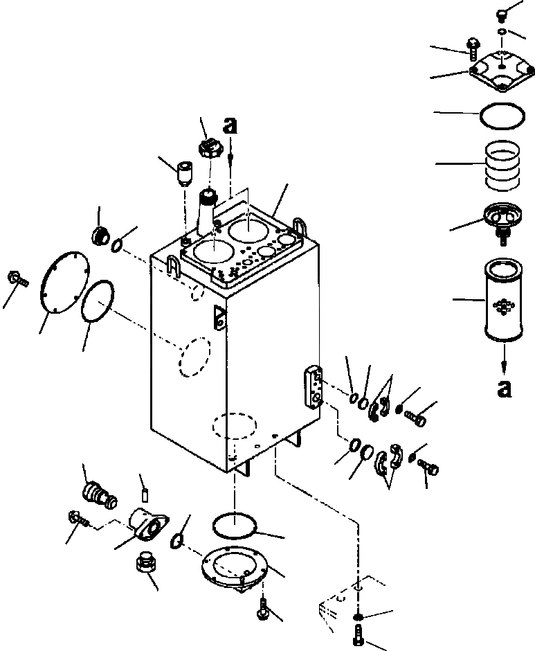 Схема запчастей Komatsu WA420-3MC - FIG. H-A ГИДР. БАК. ГИДРАВЛИКА