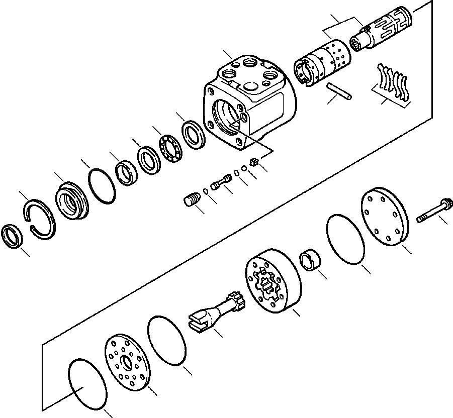 Схема запчастей Komatsu WA420-3MC - FIG. H-9A КЛАПАН РУЛЕВОГО УПРАВЛЕНИЯ - ВНУТР. ЧАСТИ ГИДРАВЛИКА
