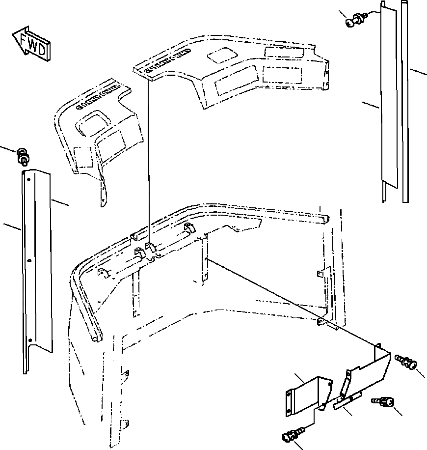 Схема запчастей Komatsu WA420-3MC - FIG. K-A КАБИНА - ЧАСТИ ИНТЕРЬЕРА -  И ПЕРЕДН. КАБИНА ОПЕРАТОРА И СИСТЕМА УПРАВЛЕНИЯ