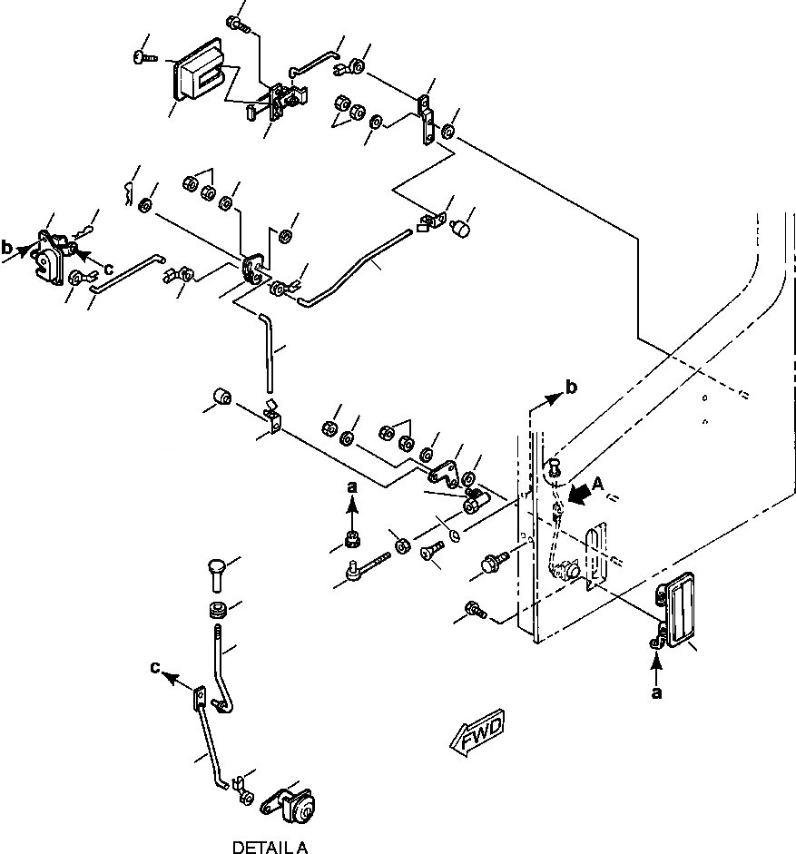Схема запчастей Komatsu WA420-3MC - FIG. K-A КАБИНА - ЛЕВ. ЗАМОК ДВЕРИ КАБИНА ОПЕРАТОРА И СИСТЕМА УПРАВЛЕНИЯ