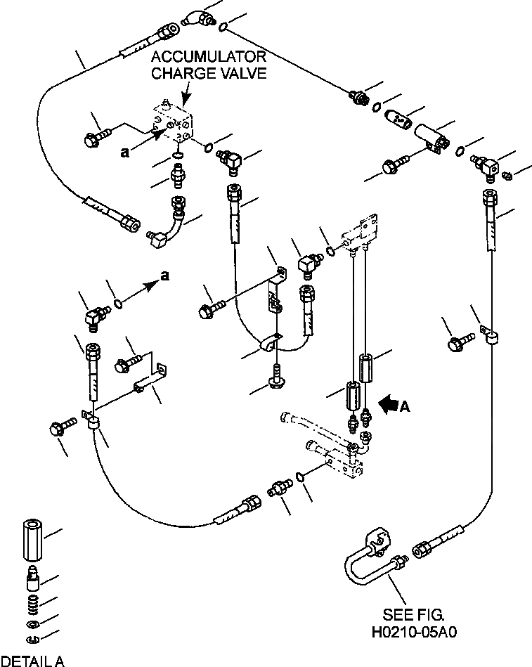 Схема запчастей Komatsu WA420-3MC - FIG. K-A УПРАВЛ-Е ТОРМОЗОМ - PPC НАСОС - КЛАПАН АККУМУЛЯТОРА КАБИНА ОПЕРАТОРА И СИСТЕМА УПРАВЛЕНИЯ