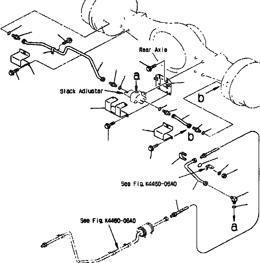Схема запчастей Komatsu WA420-3MC - FIG. K7-A ТОРМОЗНАЯ ГИДРОЛИНИЯ - ЗАДН. ТОРМОЗН. ГИДРОЛИНИЯ КАБИНА ОПЕРАТОРА И СИСТЕМА УПРАВЛЕНИЯ