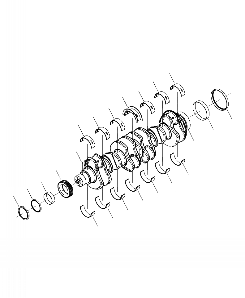 Схема запчастей Komatsu WA430-6 - A-AA КОЛЕНВАЛ ДВИГАТЕЛЬ