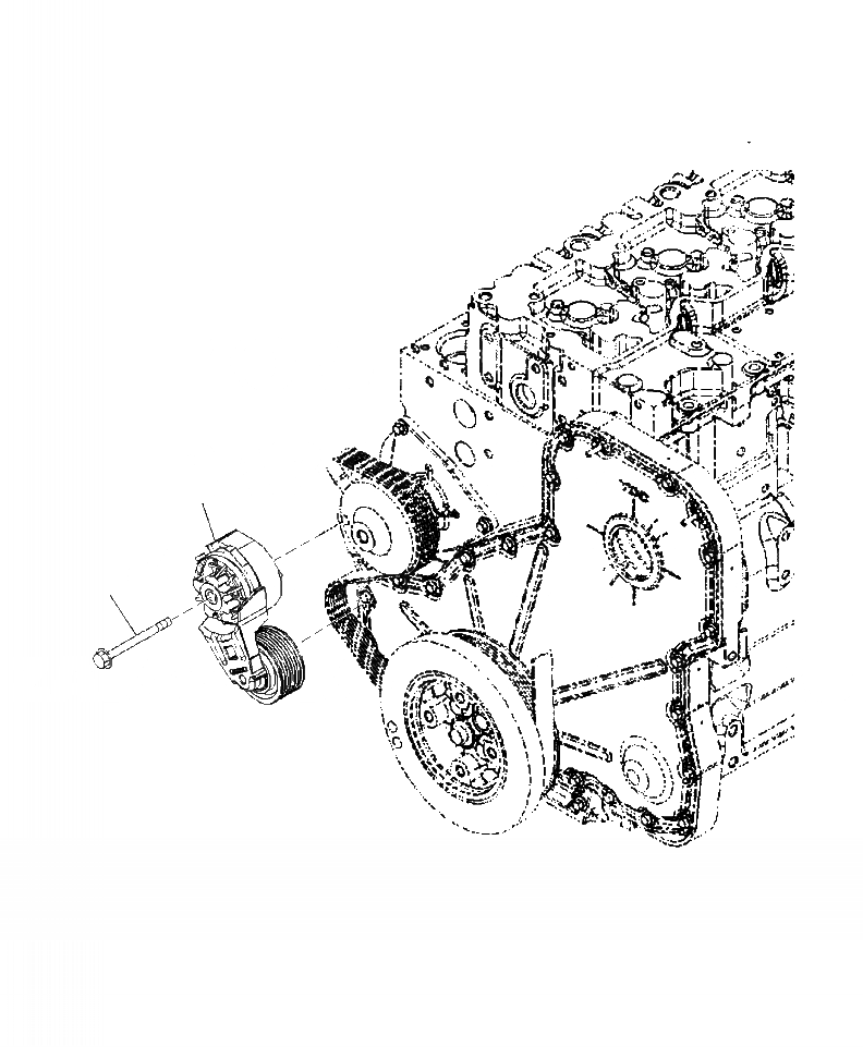 Схема запчастей Komatsu WA430-6 - A-AA ГЕНЕРАТОР НАТЯЖИТЕЛЬ РЕМНЯ ДВИГАТЕЛЬ
