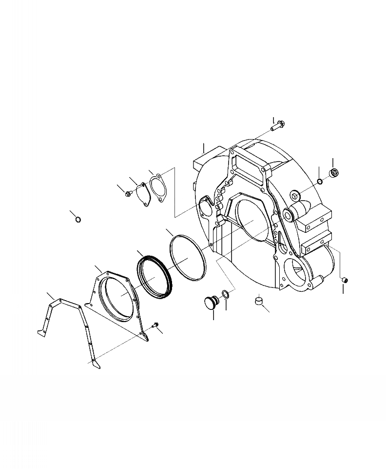 Схема запчастей Komatsu WA430-6 - A8-AA КАРТЕР МАХОВИКА ДВИГАТЕЛЬ