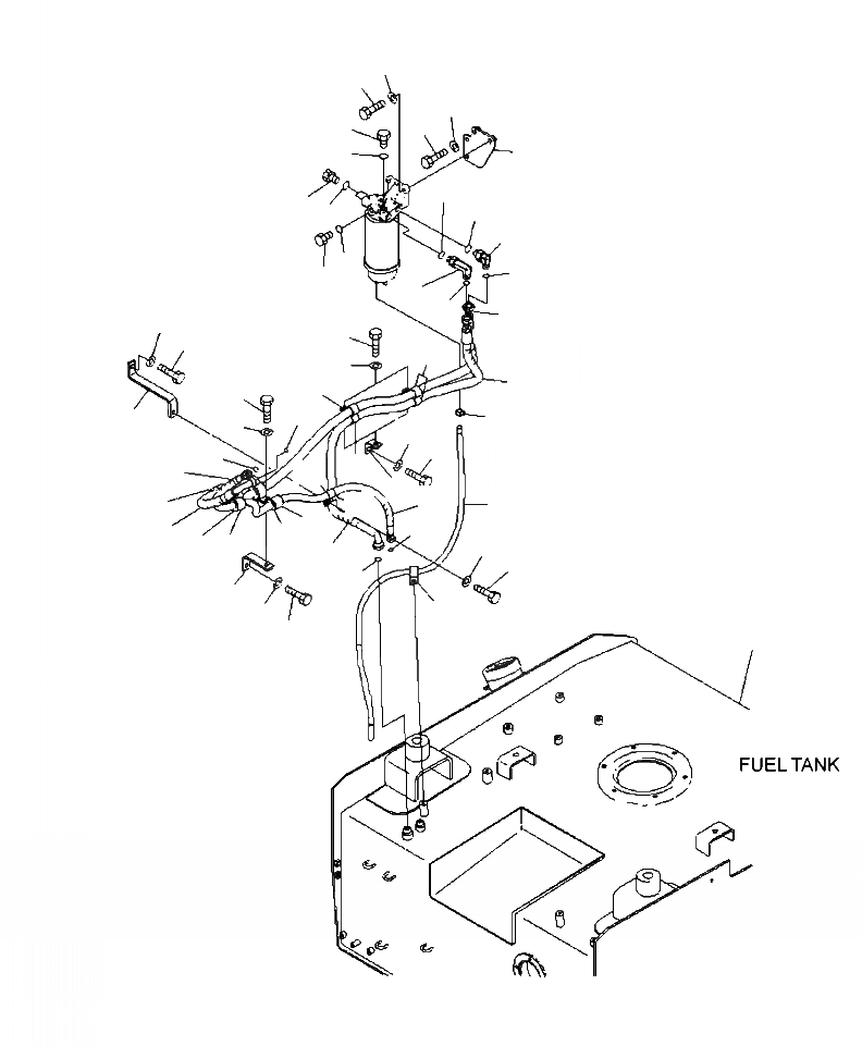 Схема запчастей Komatsu WA430-6 - D-A ТОПЛИВН. БАК. PRE-ФИЛЬТР. КРЕПЛЕНИЕ ТОПЛИВН. БАК. AND КОМПОНЕНТЫ