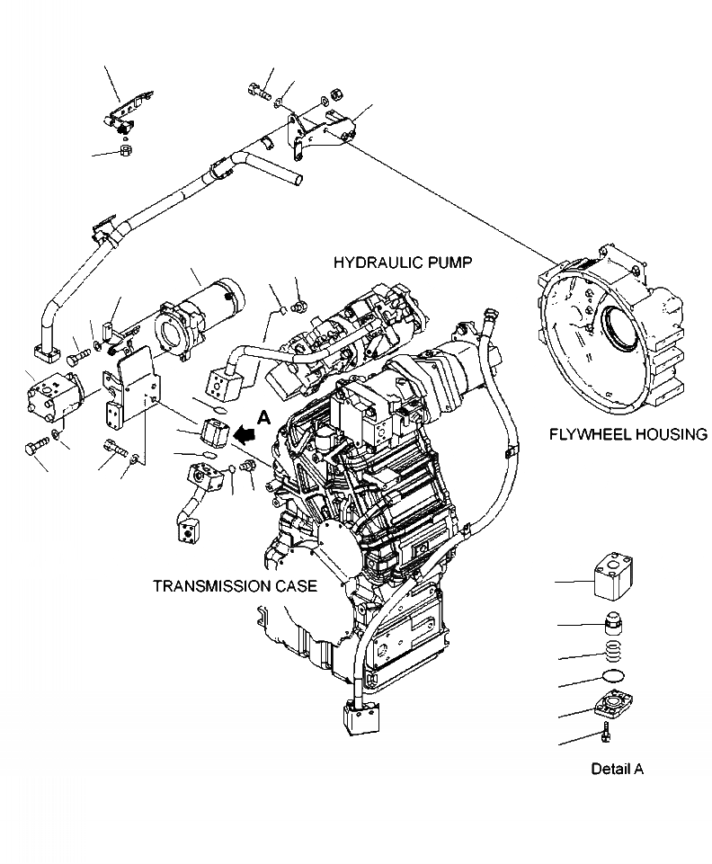 Схема запчастей Komatsu WA430-6 - F-A ГИДРОТРАНСФОРМАТОР И ТРАНСМИССИЯ ЭКСТРЕНН. РУЛЕВ. УПРАВЛЕНИЕ КРЕПЛЕНИЕ СИЛОВАЯ ПЕРЕДАЧА И КОНЕЧНАЯ ПЕРЕДАЧА