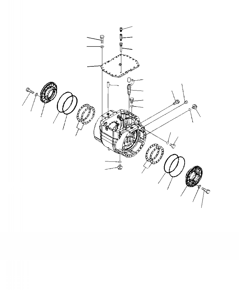 Схема запчастей Komatsu WA430-6 - F-A КОРПУС ПЕРЕДНЕГО МОСТА АКСЕССУАРЫ - СТАНДАРТН. И LSD СИЛОВАЯ ПЕРЕДАЧА И КОНЕЧНАЯ ПЕРЕДАЧА