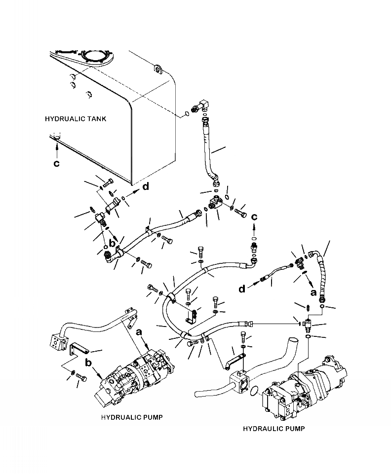 Схема запчастей Komatsu WA430-6 - H-A ГИДР. НАСОС. ВОЗВРАТН. ЛИНИЯ ГИДРАВЛИКА