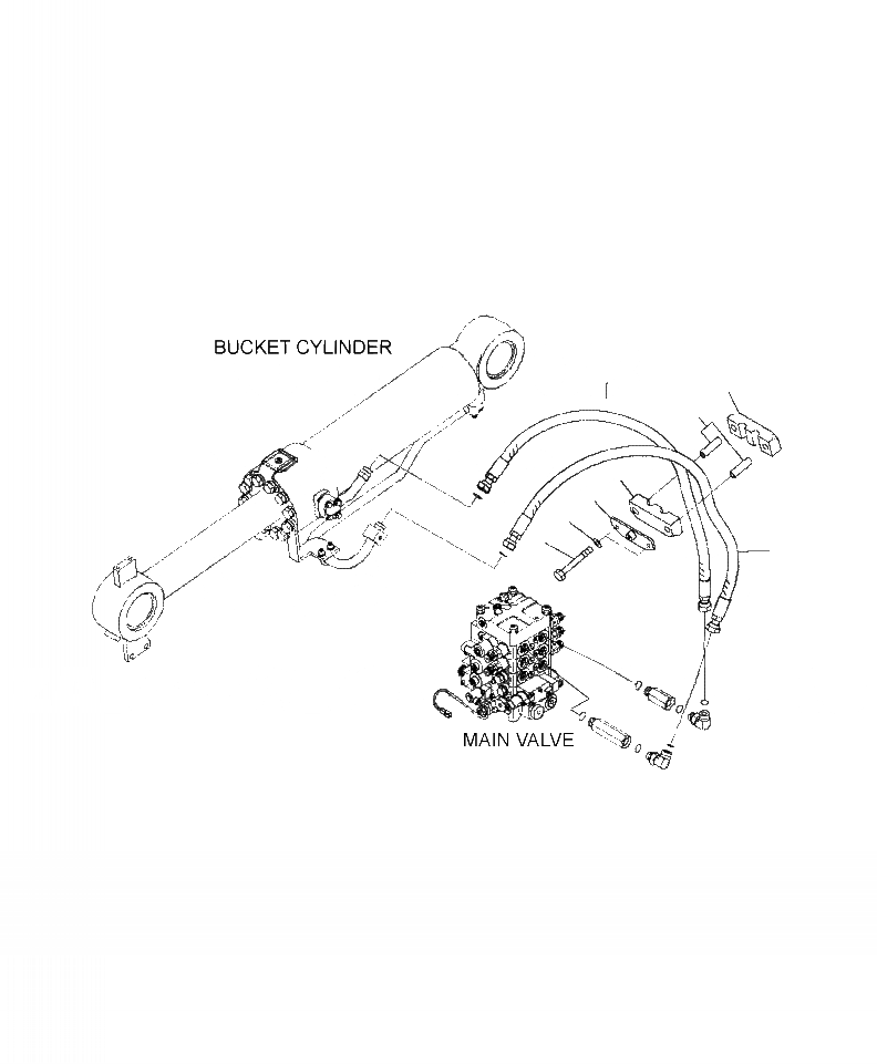 Схема запчастей Komatsu WA430-6 - H-A ГИДРОЛИНИЯ ЛИНИЯ ГИДРОЦИЛИНДРА КОВША (3-Х СЕКЦИОНН.) ГИДРАВЛИКА