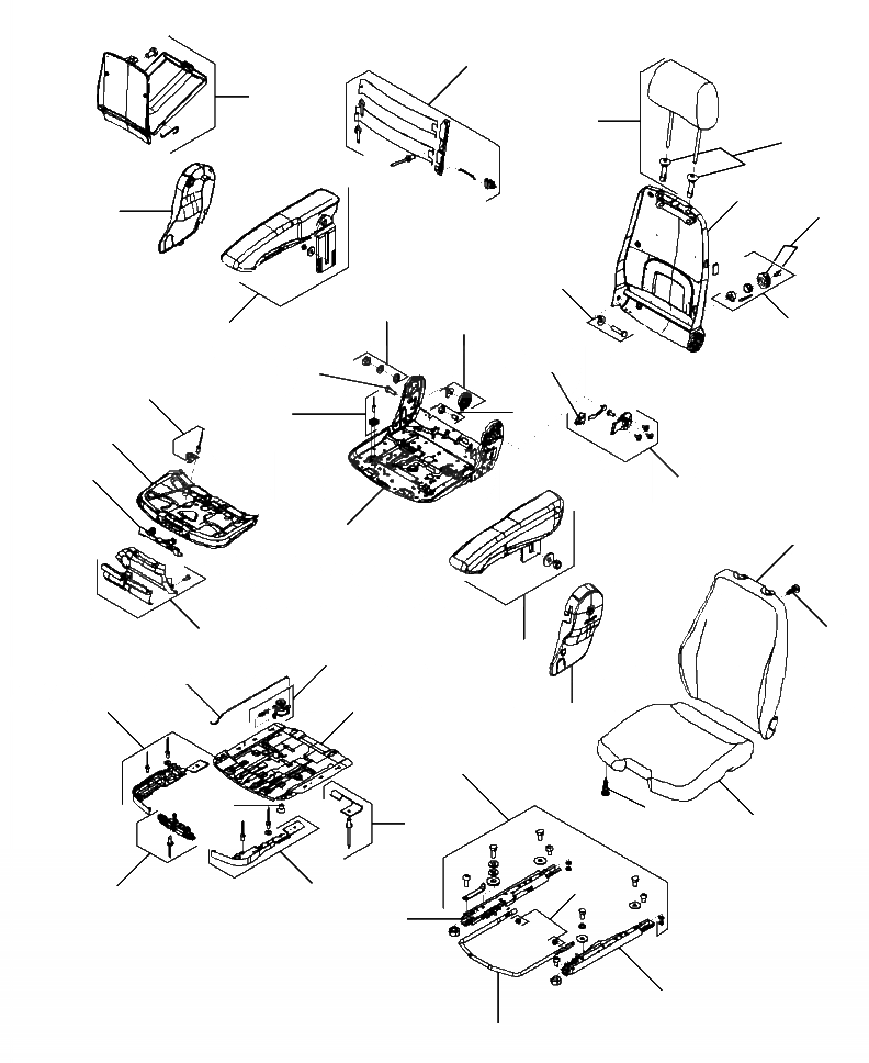Схема запчастей Komatsu WA430-6 - K-7A OPERATOR СИДЕНЬЕ СИДЕНЬЕ ASSEMBLY ДЛЯ ДЖОЙСТИК РУЛЕВ. УПРАВЛЕНИЕ (/) OPERATORXD S ОБСТАНОВКА И СИСТЕМА УПРАВЛЕНИЯ