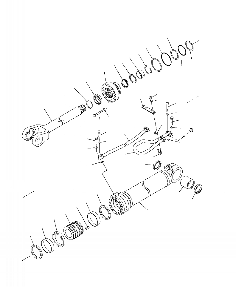 Схема запчастей Komatsu WA430-6 - T-A ЛЕВ. ЦИЛИНДР СТРЕЛЫ РАБОЧЕЕ ОБОРУДОВАНИЕ