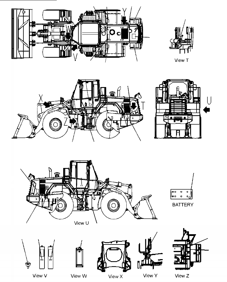 Схема запчастей Komatsu WA430-6 - U7-A ФРАНЦИЯ ТАБЛИЧКИS МАРКИРОВКА