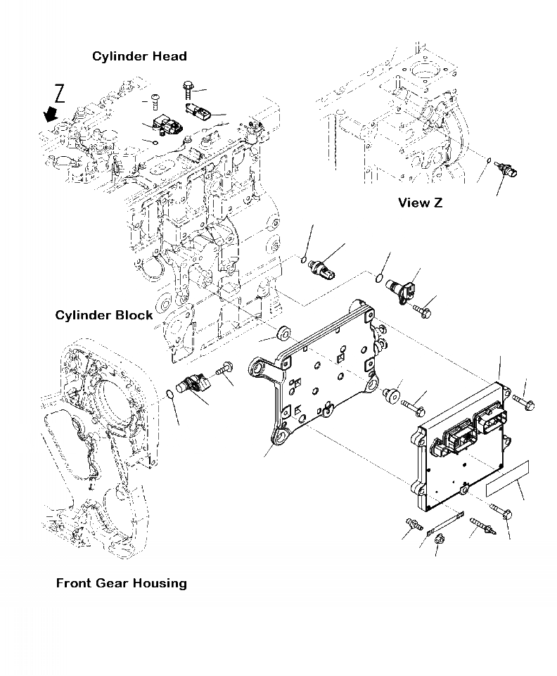 Схема запчастей Komatsu WA430-6 - A-AA УПРАВЛ-Е ДВИГАТЕЛЕМ MODULE ДВИГАТЕЛЬ