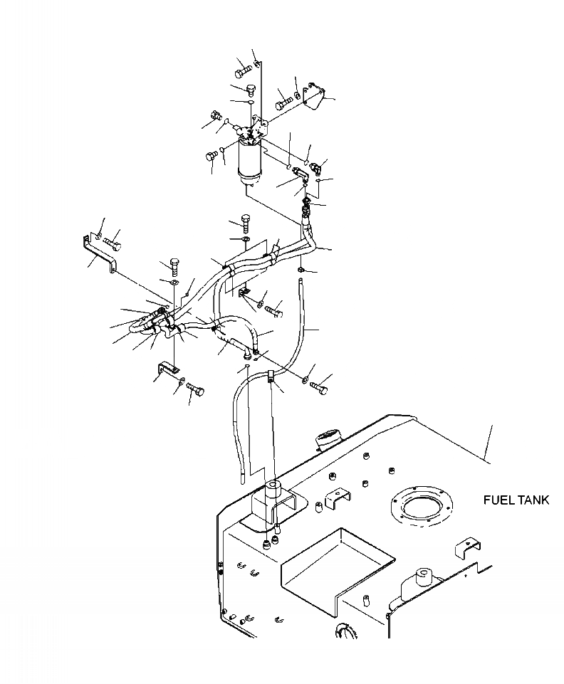 Схема запчастей Komatsu WA430-6 - D-A ТОПЛИВН. БАК. PRE-ФИЛЬТР. КРЕПЛЕНИЕ ТОПЛИВН. БАК. AND КОМПОНЕНТЫ