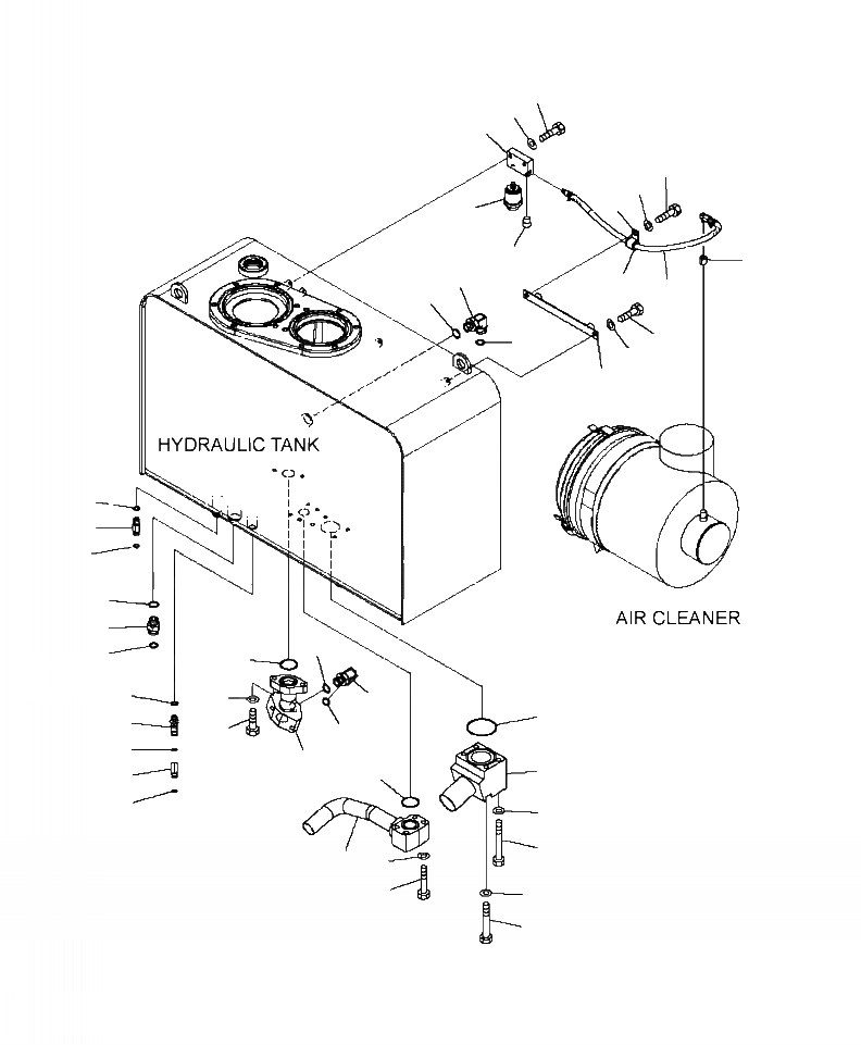 Схема запчастей Komatsu WA430-6 - H-A ГИДР. БАК. ВСАСЫВ. ЛИНИЯ ГИДРАВЛИКА