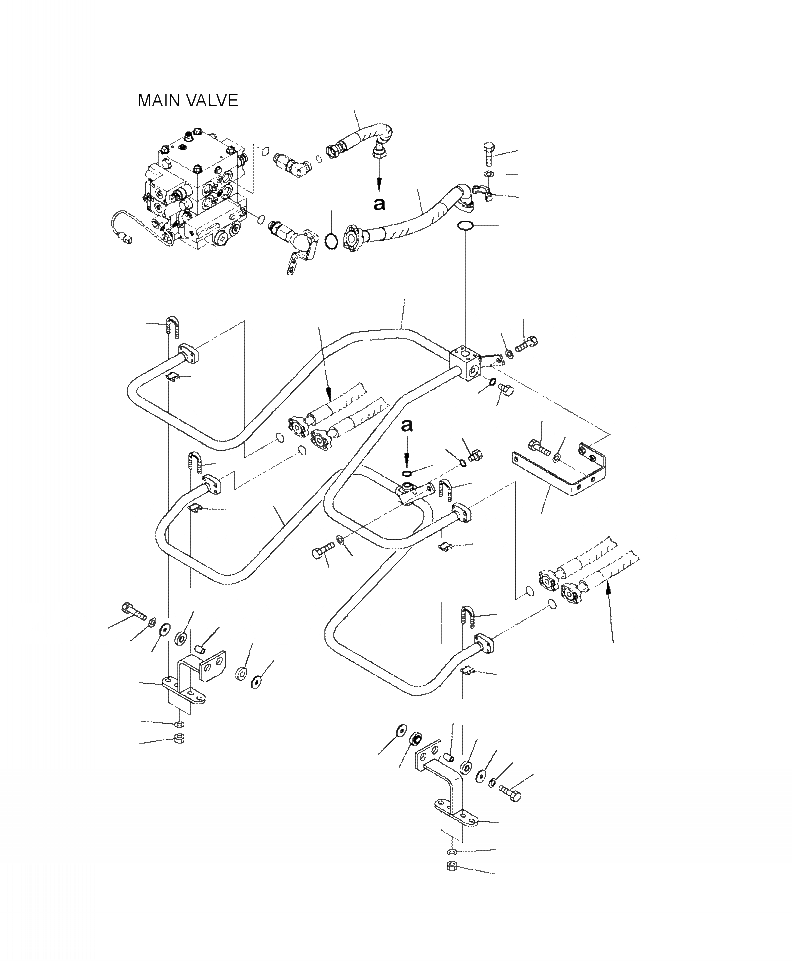 Схема запчастей Komatsu WA430-6 - H-A ГИДРОЛИНИЯ ЦИЛИНДР СТРЕЛЫ ГИДРАВЛИКА